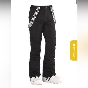 SMN Women's Highland Bib Snowboard & Ski Black Pants size XL